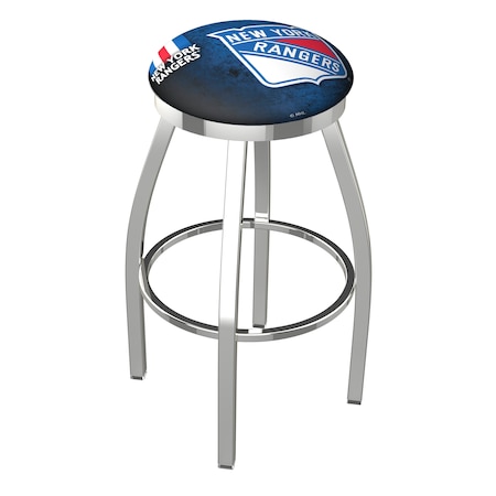 L8C2C New York Rangers 25 Swivel Counter Stool With Chrome Finish